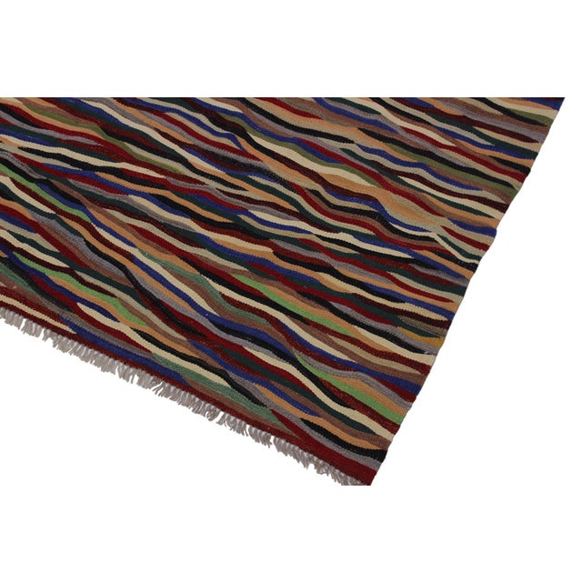 Caucasian Kilim Red Ivory Wool Rug - 4'10" X 6'8" For Sale - Image 4 of 7