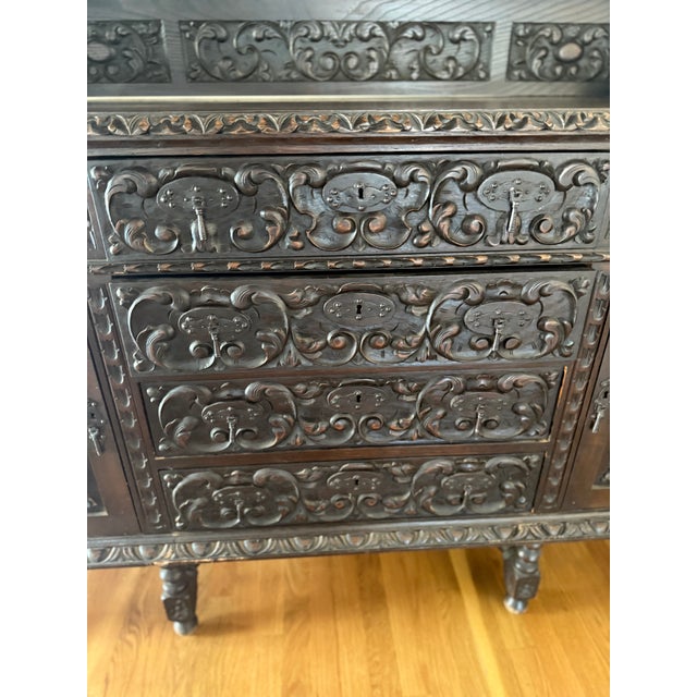 Wood 19th Century Antique Cabinet For Sale - Image 7 of 9