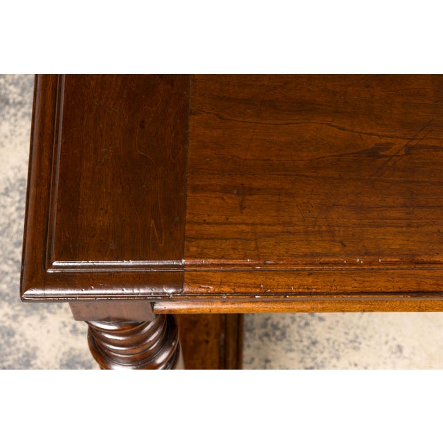 Late 19th Century French Henri II Revival Walnut Library Table For Sale - Image 4 of 18