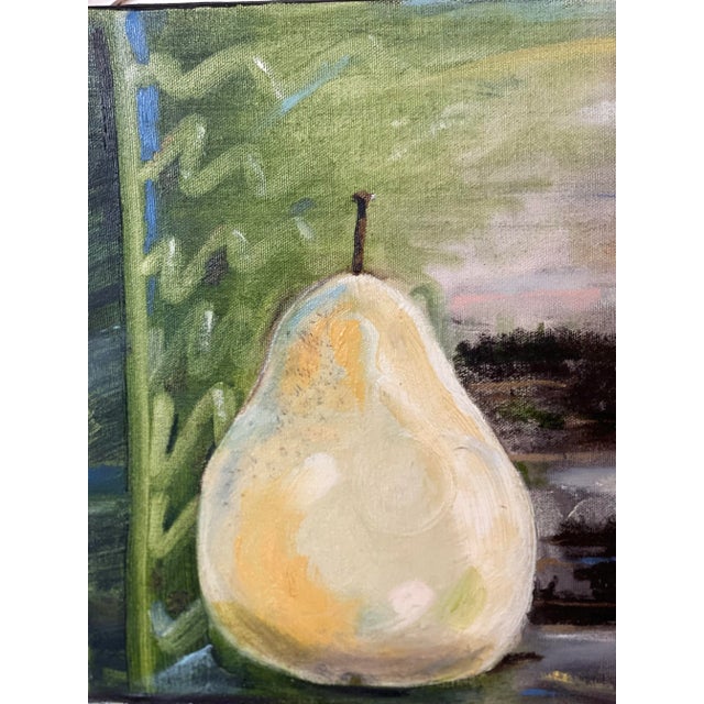 “Pears as Sun & Moon” Original Contemporary Impressionist Acrylic Painting by Will Koenig For Sale - Image 4 of 5