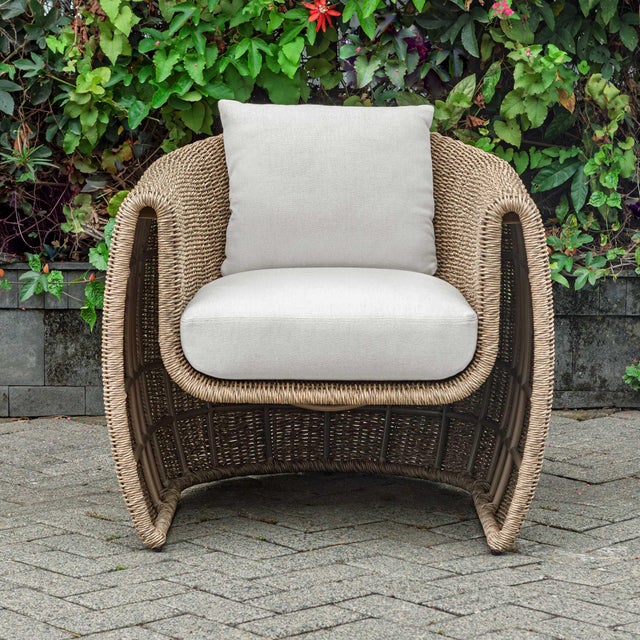 Tropic Golden Flax Outdoor Lounge Chair For Sale - Image 9 of 15
