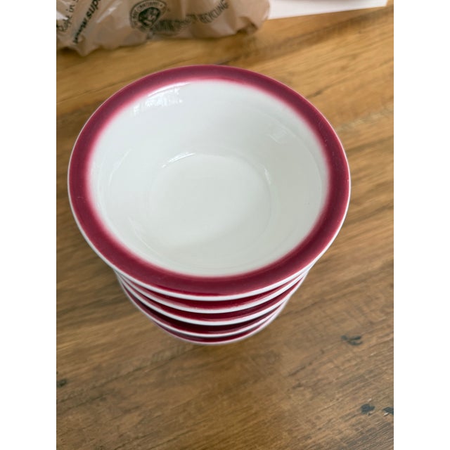 Mid 20th Century Vintage Restaurant-Ware McNicols West Virginia Ceramic Bowls Set of 5 For Sale - Image 5 of 10