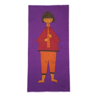 Mid-Century Modern German Pop Art Screen Printed Wall Hanging by Traute Sänger, 1970s For Sale