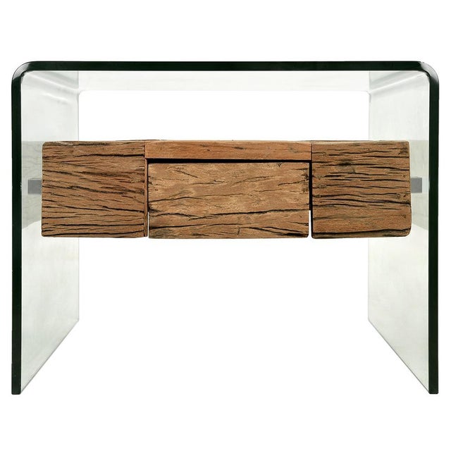 Side or Coffee Table in Acrylic Glass and Wood For Sale - Image 5 of 5