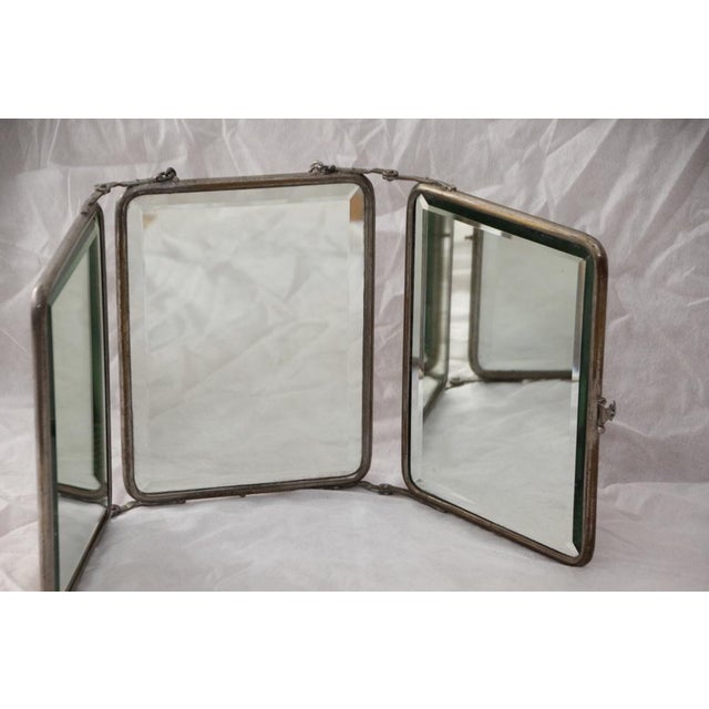 Vintage French Barber Mirror, 1950s For Sale - Image 4 of 16