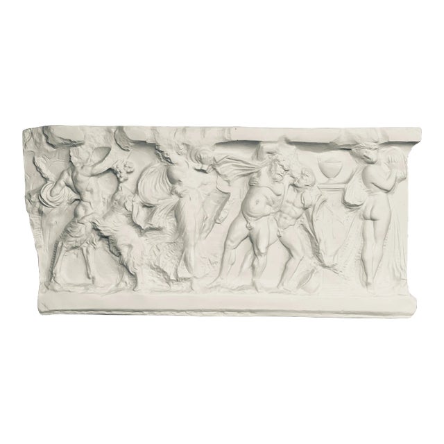 Mid-Century Wall Sculpture Roman Bacchanal For Sale