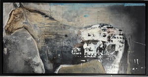 Jack Balas, Large Jack Balas Contemporary Modernist Horse Enamel & Oil Painting Western Art, 1997-1999