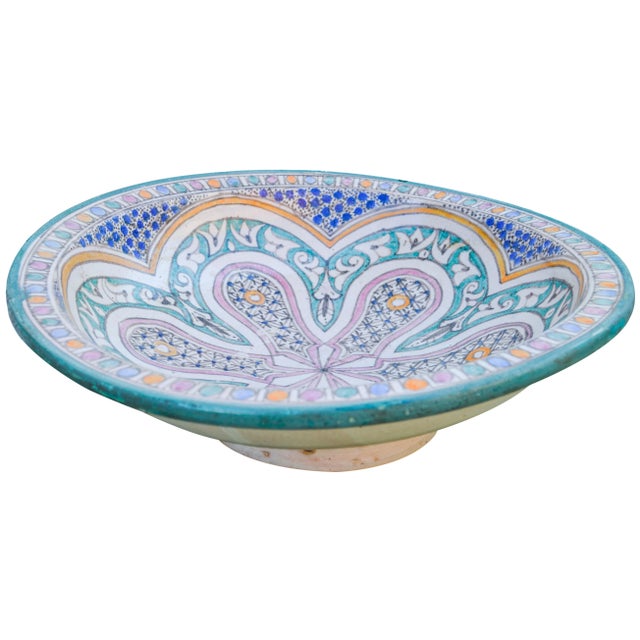 Ceramic Ceramic Bowl W/ Andalusian Pattern For Sale - Image 7 of 9