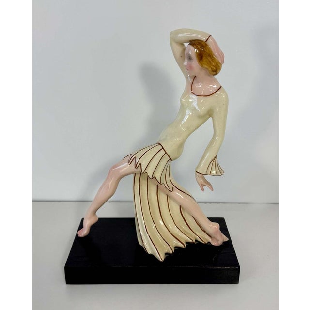 Art Deco Ceramic Dancer by Josef Lorenzl for Royal Dux, Bohemia, 1925 For Sale - Image 3 of 10