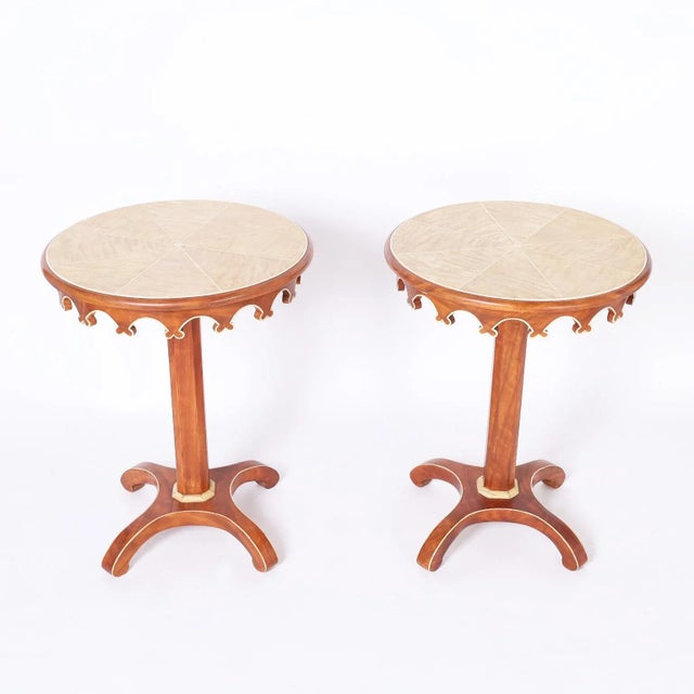 Pair of Mid-Century Italian Painted Stands For Sale - Image 10 of 10