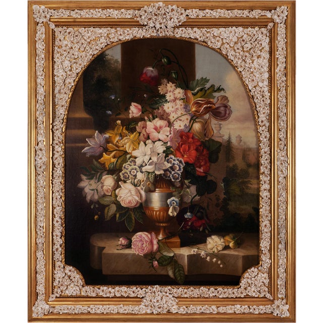 Carlo De Tommasi, Flowers, 2018, Oil on Canvas, Framed For Sale - Image 9 of 9