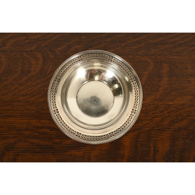 Tiffany & Co. Antique Sterling Silver Pierced Rim Bowl For Sale - Image 10 of 14