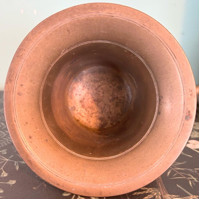 Vintage 19th Century Pharmacy Apothecary Brass Mortar and Pestle Set For Sale In Tampa - Image 6 of 12