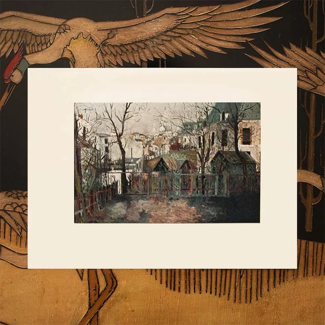 The School of Paris 1950s After Maurice Utrillo "Renoir's Garden", First Edition Period Cottage Print For Sale - Image 3 of 8