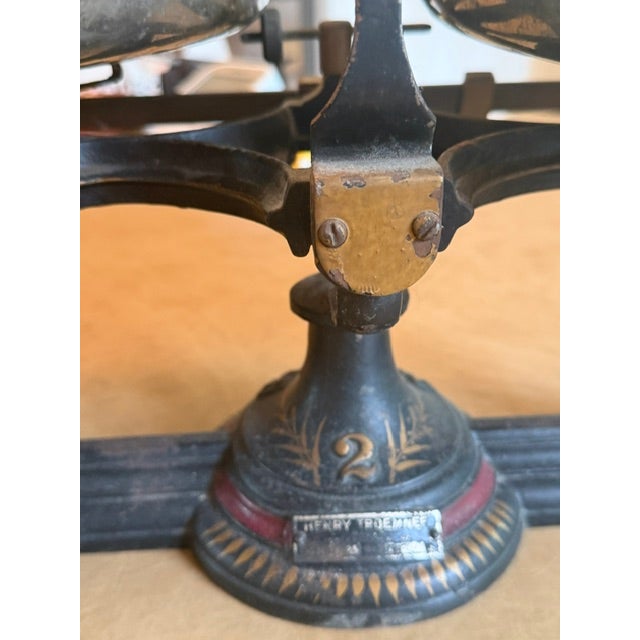 Black Henry Troemner Antique Apothecary Balance Scale For Sale - Image 8 of 12