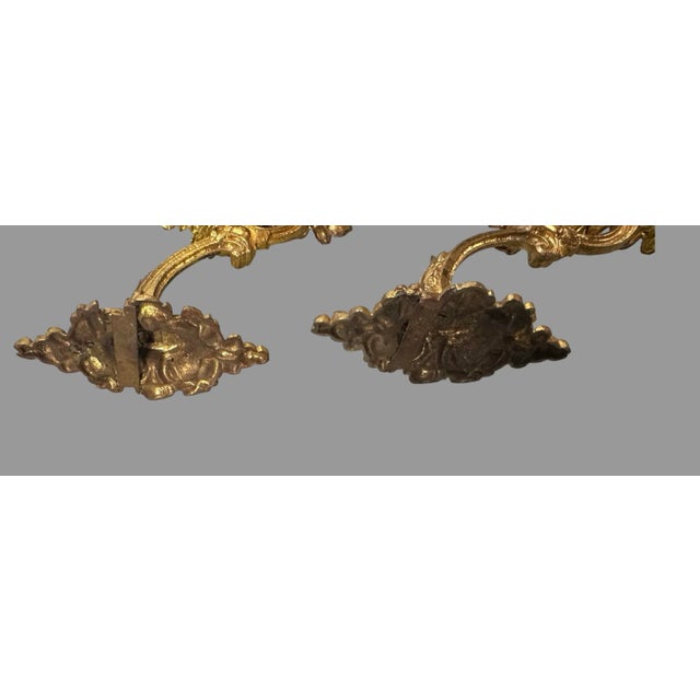 Set of 4 Ornate Antique Victorian Gilt Cast Metal Curtain Tiebacks For Sale - Image 6 of 10