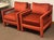 We are very pleased to offer an iconic pair of Milo Baughman style chairs, circa the 1970s. The parson lounge pair is a...
