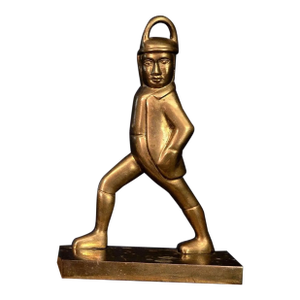 Mid 20th Century Maitland-Smith Hessian Soldier Style Brass Doorstop