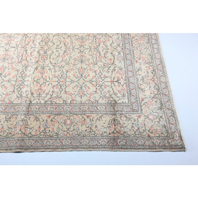 1940s Flower Design Kayseri Rug For Sale - Image 9 of 13