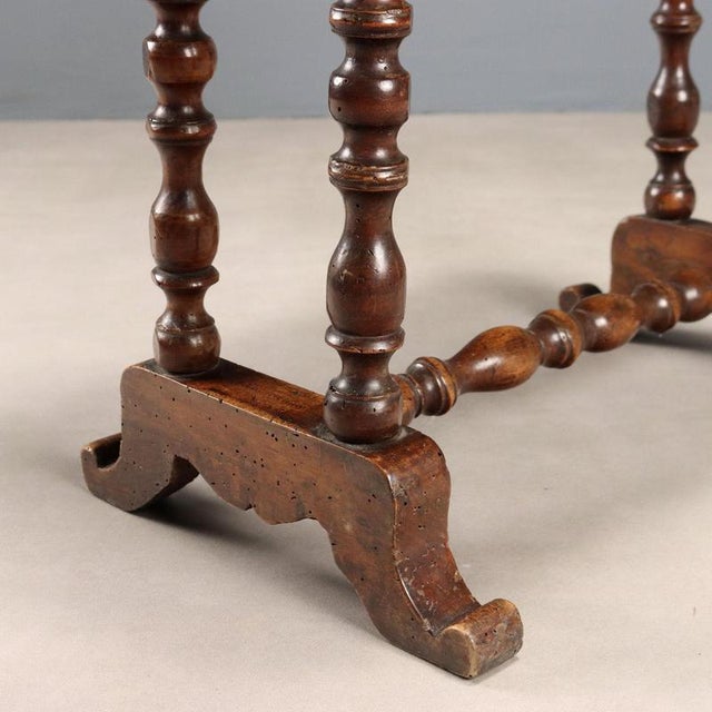 Brown Italian Worktable in Walnut For Sale - Image 8 of 10