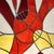 Black Artistic Leaded Glass Windows with Sports Theme, 1980s, Set of 2 For Sale - Image 8 of 11