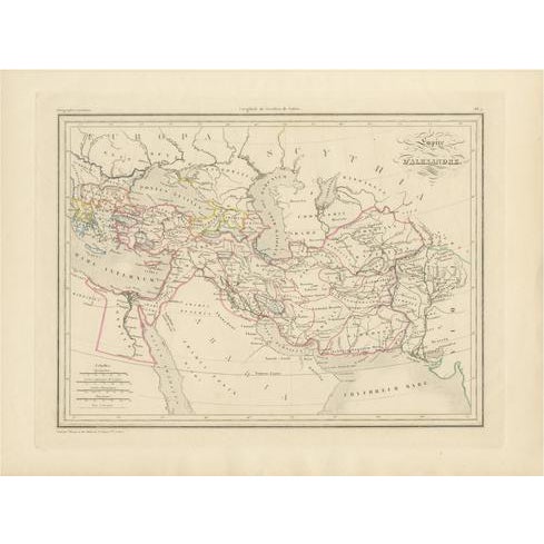 Empire Dalexandre Map of Alexander the Greats Empire, 1850 For Sale