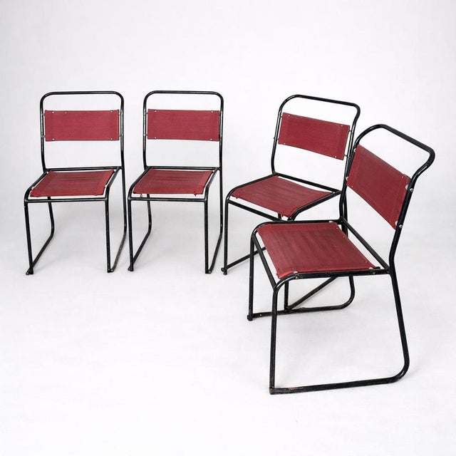 Tubular Metal Dining Chairs, 1960s, Set of 4 For Sale - Image 9 of 9