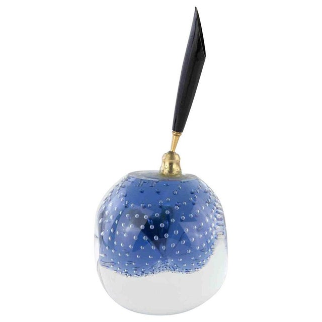 1970s Murano Glass Pen Holder in Blue, Europe, 1970s For Sale - Image 5 of 5