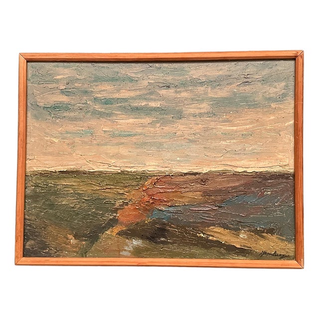Swedish School, Scanian Plains, 1960s, Oil on Panel, Framed For Sale