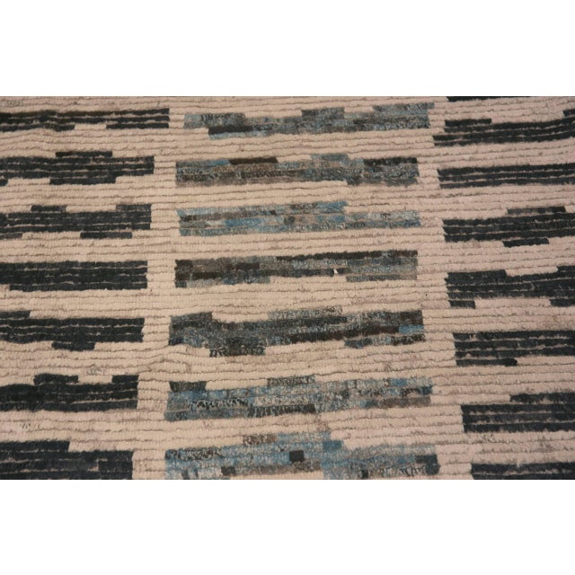 Classy And Contemporary Primitive Tribal Geometric Design Modern Area Rug, Country of origin: Central Asia, Circa date:...