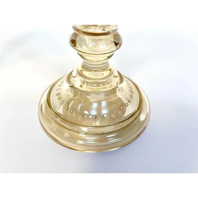 Blue Art Nouveau Roman Style Wine Glasses with Hand-Painted Crystal Glass from Glashütte Theresienthal, Germany, 1920s, Set of 2 For Sale - Image 8 of 10