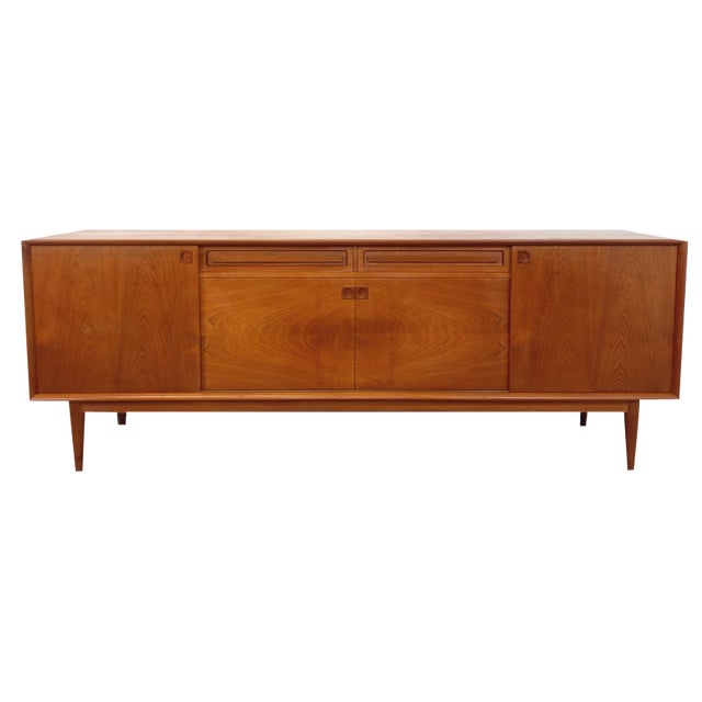Vintage Scandinavian Teak Sideboard by Edvard Valentinsen for Samcom, 1960s For Sale