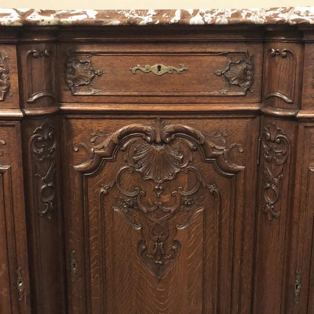 Antique Liegoise Louis XIV Marble Top Buffet For Sale - Image 9 of 13