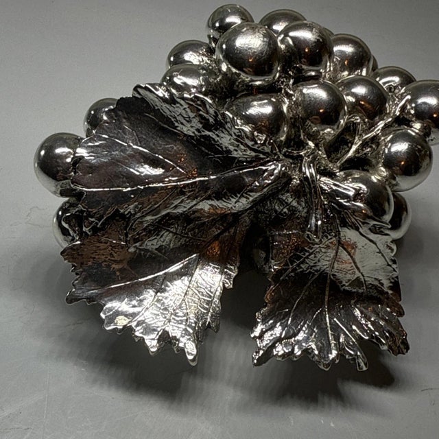 Laminato Ag Silver-Plate Grape Cluster Sculpture For Sale - Image 12 of 12