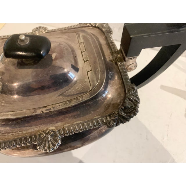 20th Century Silver-Plated Metal Tea Service, Set of 3 For Sale - Image 14 of 16