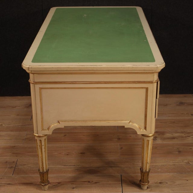 20th Century Italian Lacquered and Gilded Writing Desk, 1930s For Sale - Image 11 of 13