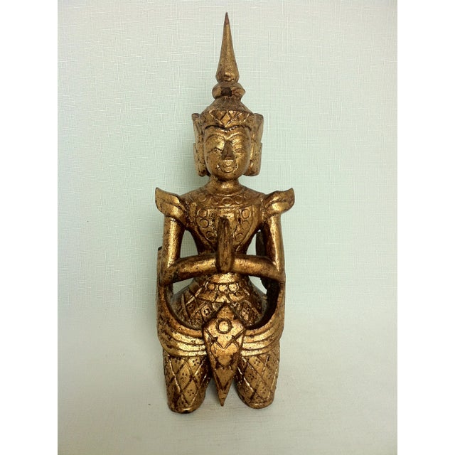 Gold Early 20th Century Thai Giltwood Buddha For Sale - Image 8 of 8