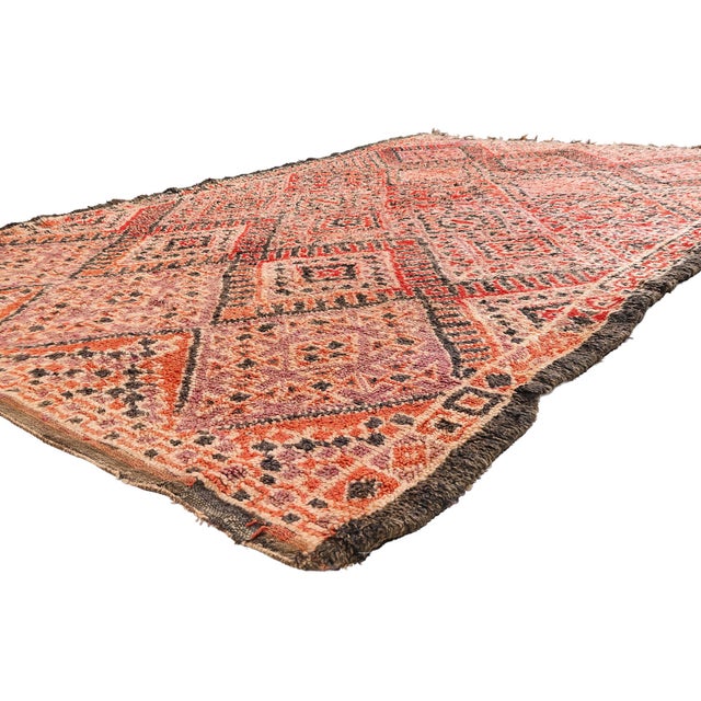 21887 Vintage Beni M'Guild Moroccan Rug, 06'09 x 11'02. The Lineage Keeper: A Zayane Beni M'Guild Moroccan Masterpiece of...