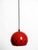 Small Mid-Century Modern Red and Black Enameled Pendant Lamp, 1960s For Sale - Image 4 of 18