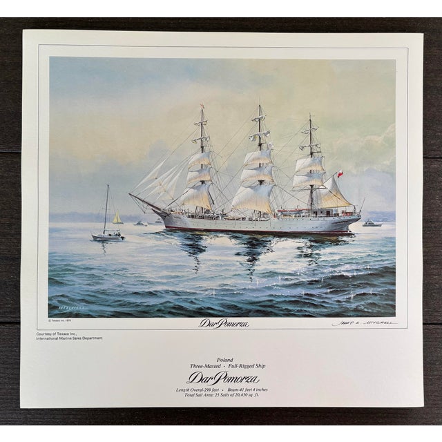 1970s 14 Limited Edition Prints of Tall Ships Portfolio by American Marine Artist James E. Mitchell For Sale - Image 5 of 12