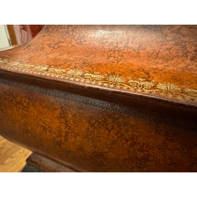 Vintage Maitland-Smith Hand-Painted Lift-Top Storage Box Table on Carved Wood Stand For Sale - Image 17 of 18