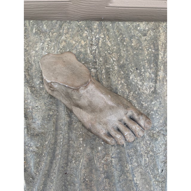 Sculpture Materials Grand Tour Style Greek or Roman Plaster Foot Sculpture For Sale - Image 7 of 7