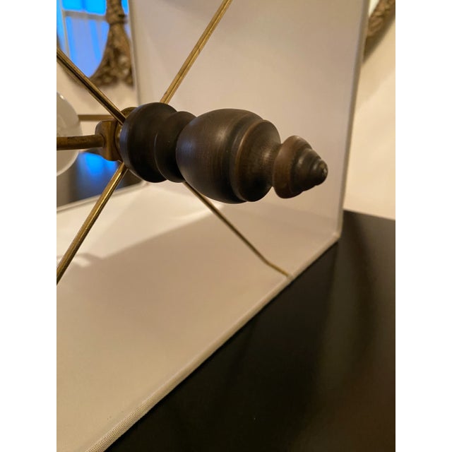 Wood Vintage Early 20th Century Gothic Double Light Wall Sconce Lamp For Sale - Image 7 of 8