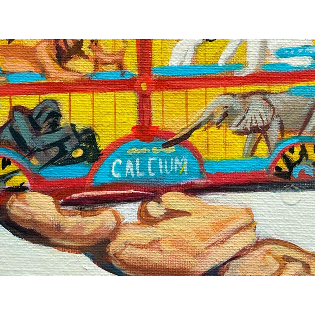 Who loves Animal Crackers? We do! This small acrylic on canvas painting is a colorful and memorable tribute to the famous...