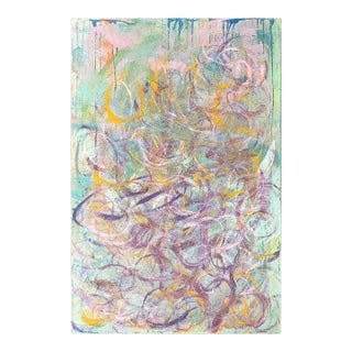 Mid Century Abstract Painting - Overlapping Circles For Sale