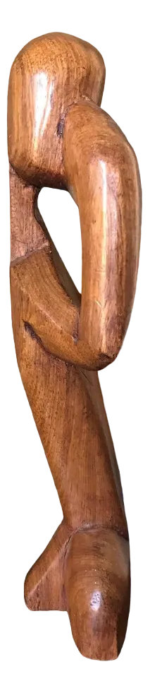 Modernist Free Form Wooden Sculpture, Denmark, 1960s