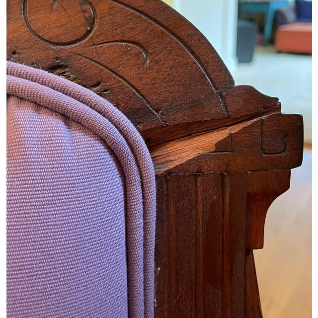 Antique Victorian Ladies' Parlor Chairs. Pair - 19th Century Carved Wood For Sale In Minneapolis - Image 6 of 7