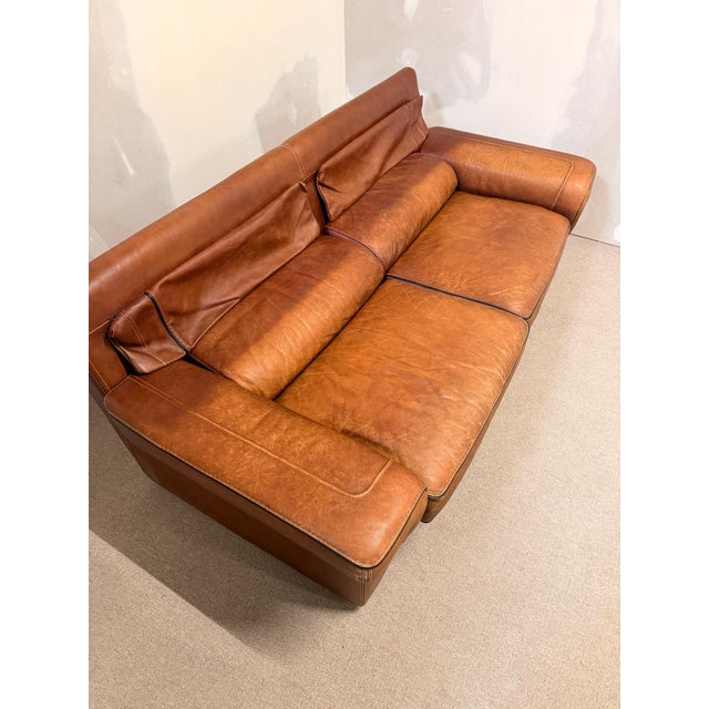 Animal Skin Vintage Leather Sofa by Josef Gobet, 1970s For Sale - Image 7 of 16