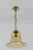 Gold Vintage Bell-Shaped Glass and Brass Pendant Lamp For Sale - Image 8 of 17