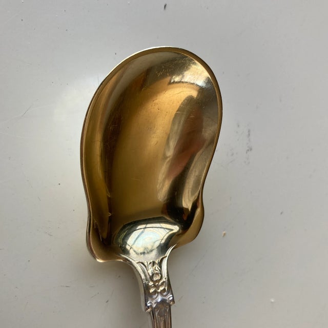 Gorham Antique Gorham Silver Plated With Gold Finish Sugar Spoon For Sale - Image 4 of 9
